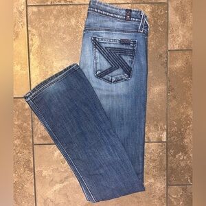 7 For All Mankind Blue Boot Cut Jeans